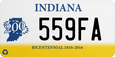 IN license plate 559FA