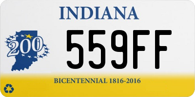 IN license plate 559FF