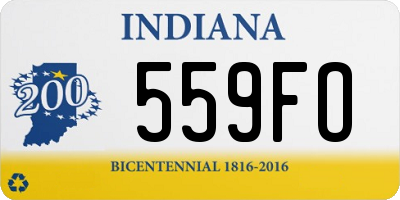 IN license plate 559FO