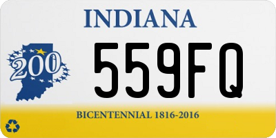 IN license plate 559FQ