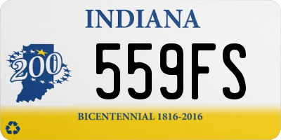 IN license plate 559FS