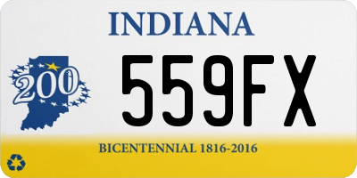 IN license plate 559FX