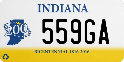 IN license plate 559GA