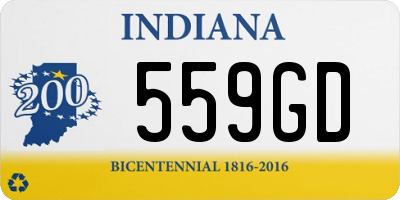 IN license plate 559GD