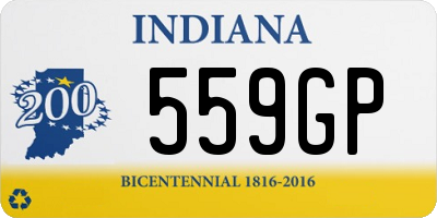 IN license plate 559GP