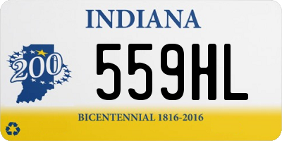 IN license plate 559HL