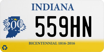 IN license plate 559HN