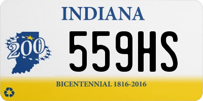 IN license plate 559HS