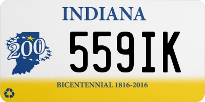 IN license plate 559IK