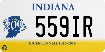 IN license plate 559IR