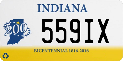 IN license plate 559IX