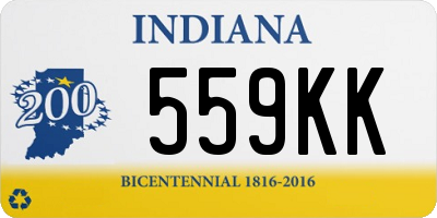 IN license plate 559KK