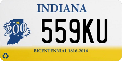 IN license plate 559KU