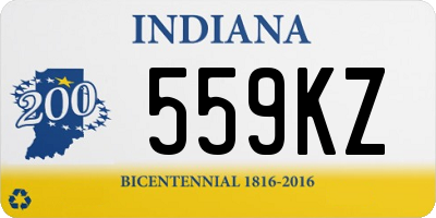 IN license plate 559KZ