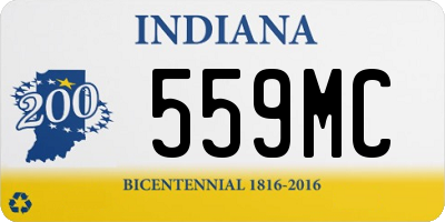 IN license plate 559MC