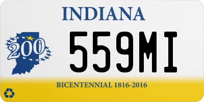 IN license plate 559MI