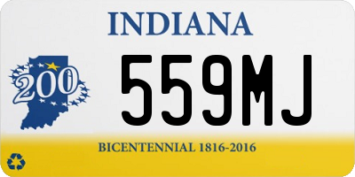 IN license plate 559MJ
