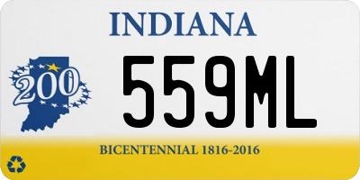 IN license plate 559ML