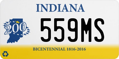 IN license plate 559MS