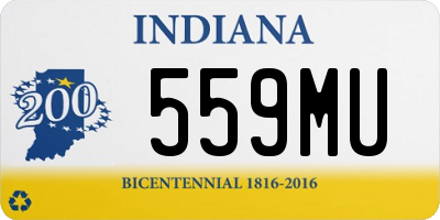 IN license plate 559MU