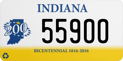 IN license plate 559OO