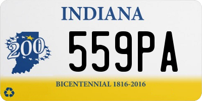 IN license plate 559PA