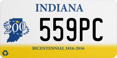 IN license plate 559PC