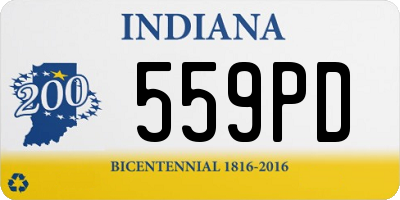 IN license plate 559PD