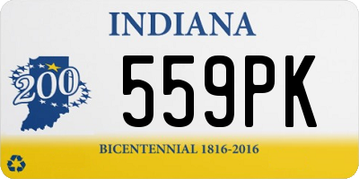 IN license plate 559PK