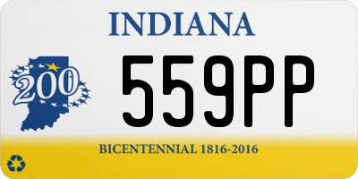 IN license plate 559PP