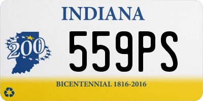 IN license plate 559PS