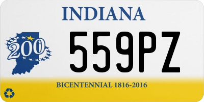 IN license plate 559PZ