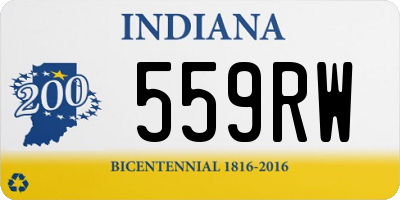 IN license plate 559RW