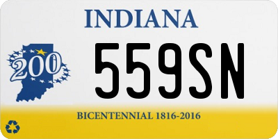 IN license plate 559SN