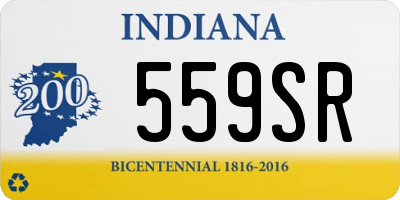 IN license plate 559SR