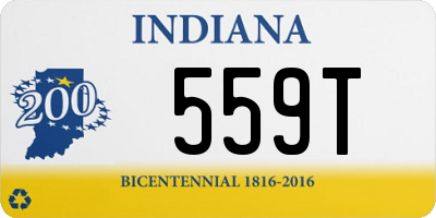 IN license plate 559T