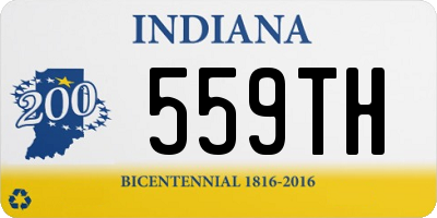 IN license plate 559TH