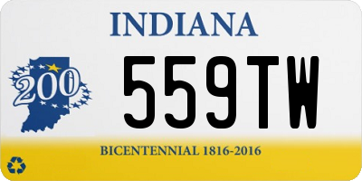 IN license plate 559TW