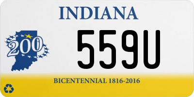 IN license plate 559U