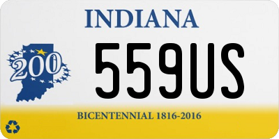 IN license plate 559US