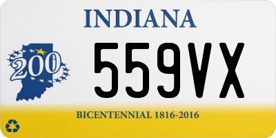 IN license plate 559VX