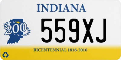 IN license plate 559XJ