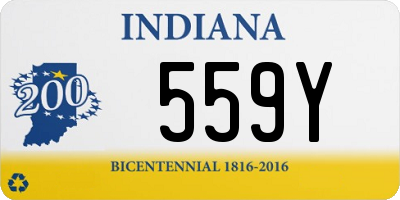 IN license plate 559Y