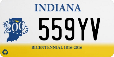 IN license plate 559YV