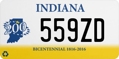 IN license plate 559ZD