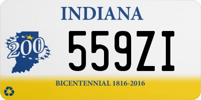 IN license plate 559ZI