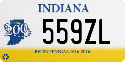 IN license plate 559ZL