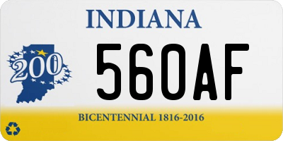 IN license plate 560AF