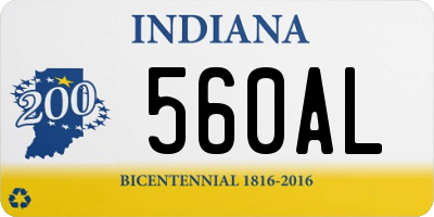 IN license plate 560AL