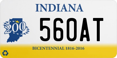 IN license plate 560AT